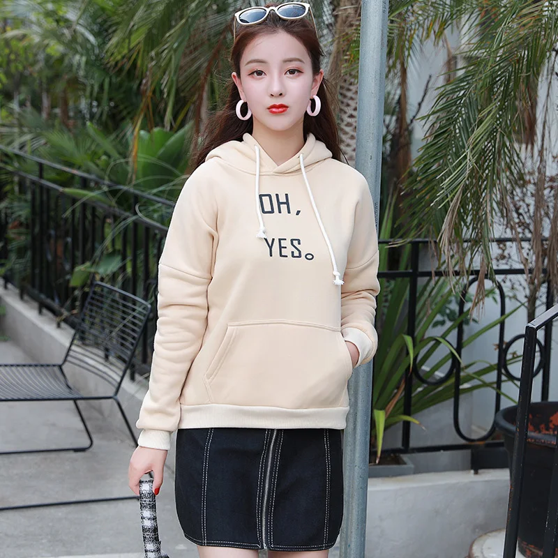 Женская спортивная одежда с капюшоном на осень белым розовым хлопковым пальто и