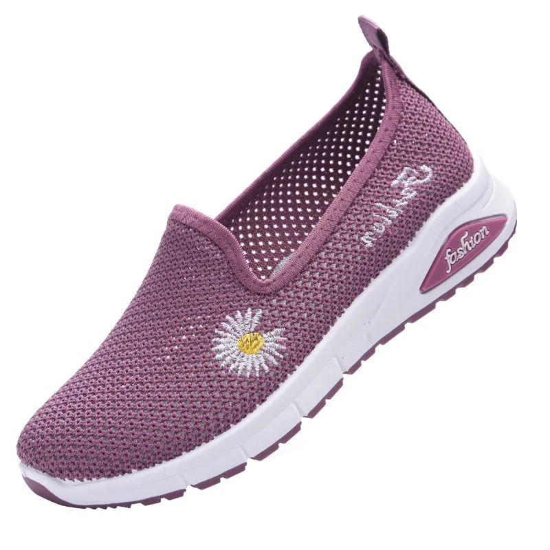 

2021 Summer Woman shoes Casual Shoes Breathable Sneakers Women New Arrivals Fashion Small Daisies Mesh Sneakers Shoes Women