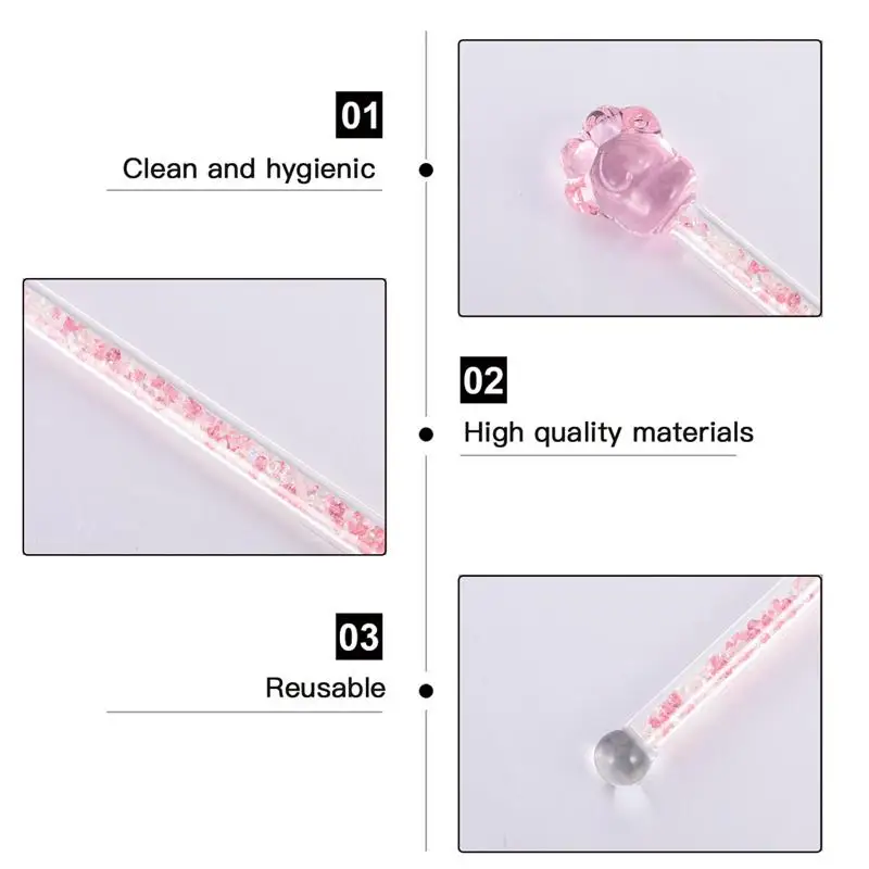 1 шт. стеклянный стержень для перемешивания круглая палочка блестящая стеклянная