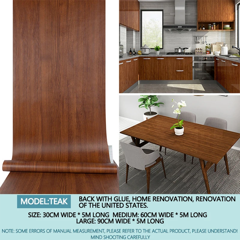 5M Wallpapers Living Room Decor Self Adhesive Wallpaper Waterproof Film Oil-proof Kitchen Cabinet Desktop Renovation Sticker | Дом и сад