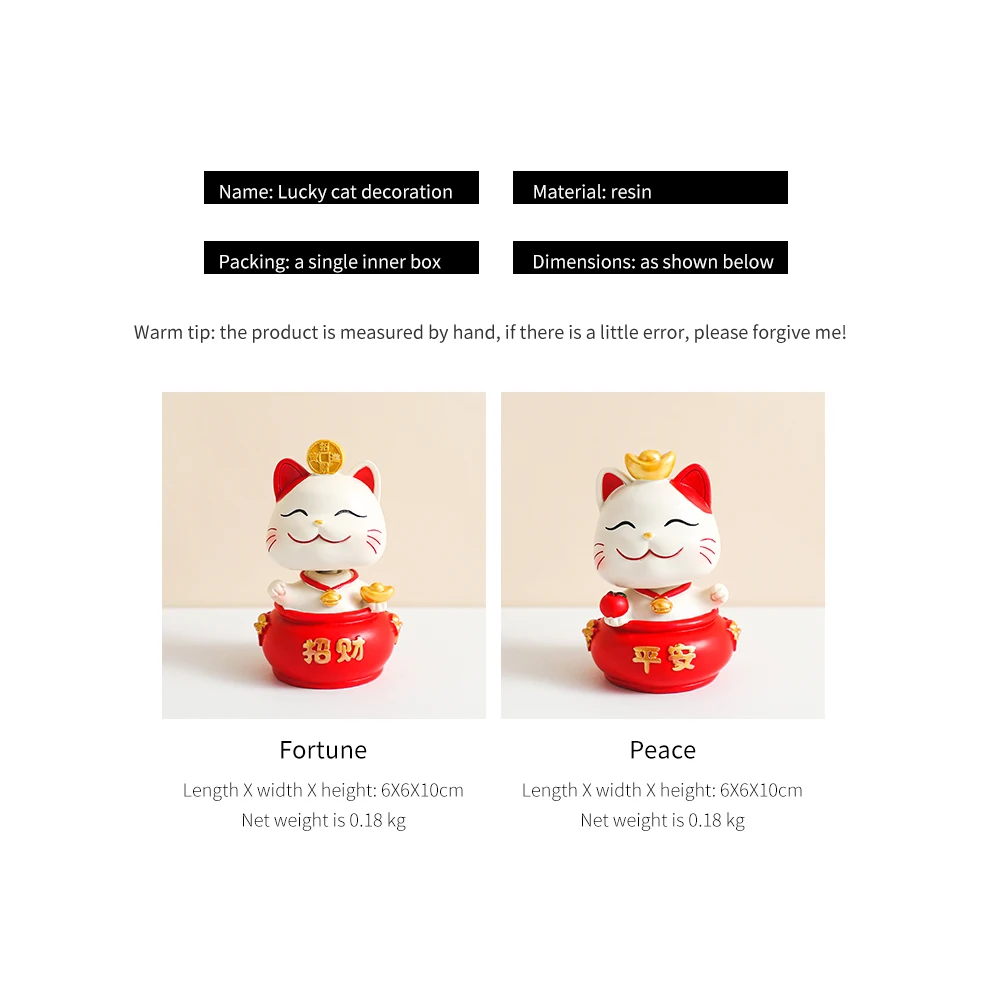 

Cute Lucky Cat Decoration Resin Animal Model Modern Home Decoration Living Room Office Desktop Decoration Feng Shui Gifts