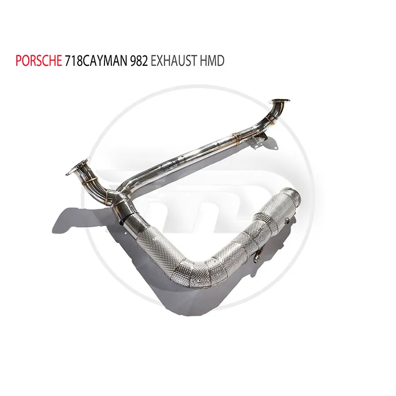 HMD выхлопная труба для Porsche 718 982 модель автомобильные аксессуары с каталитическим