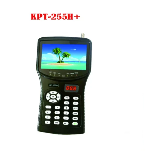 [Натуральная кожа] KPT-255H + AHD TVI CVI DVB-S2 Цифровой спутниковый Finder метр CCTV для камеры с