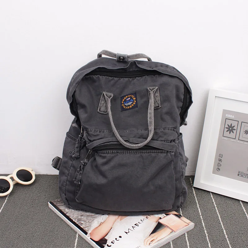 Корейская версия Литературная и художественная холщовая школьная сумка Мужская