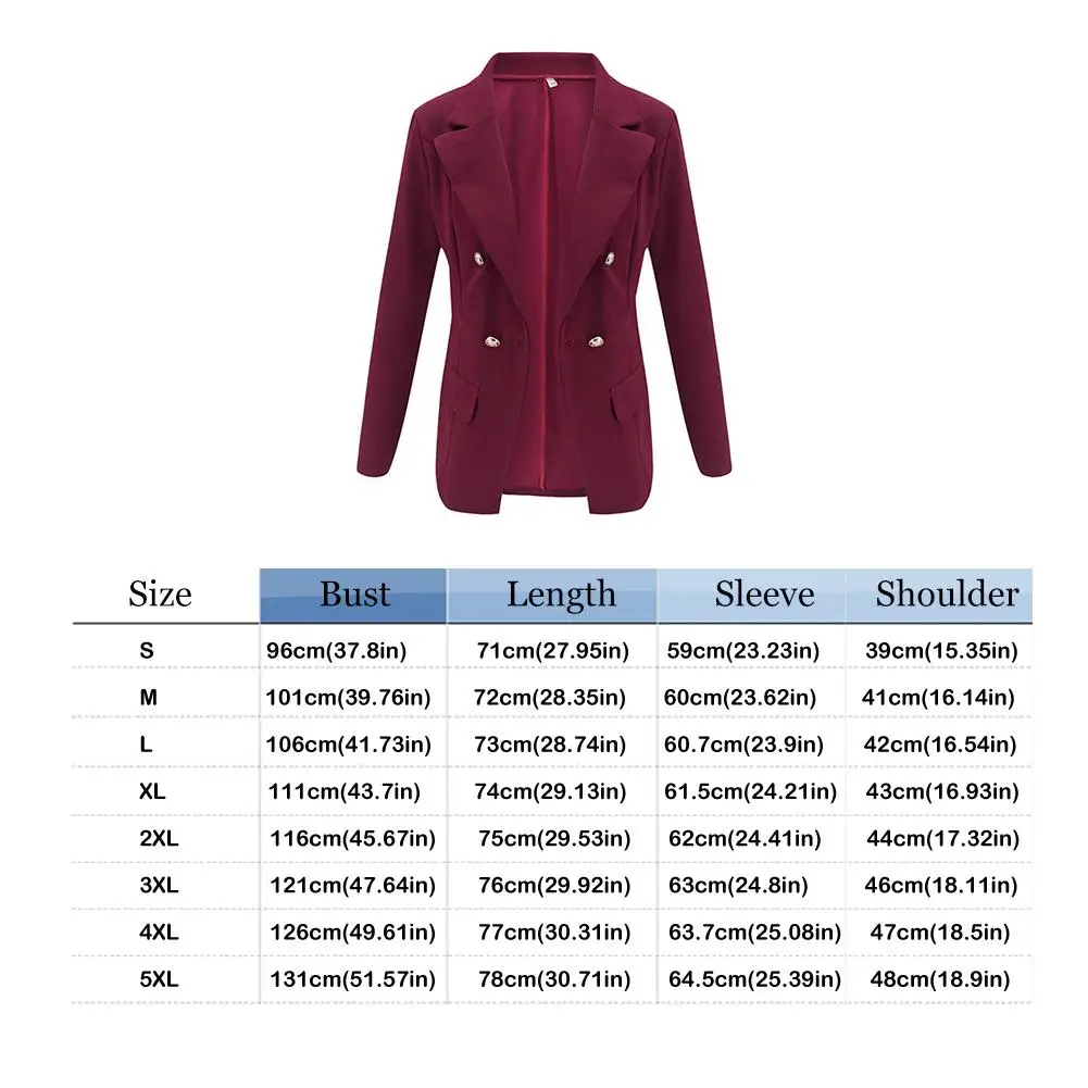 

New Arrival Women Blazers Fashion Women Spring Casual Solid Cardigan Coats Ladies Lapel Long-Sleeves Slim Buttons Office Jacket
