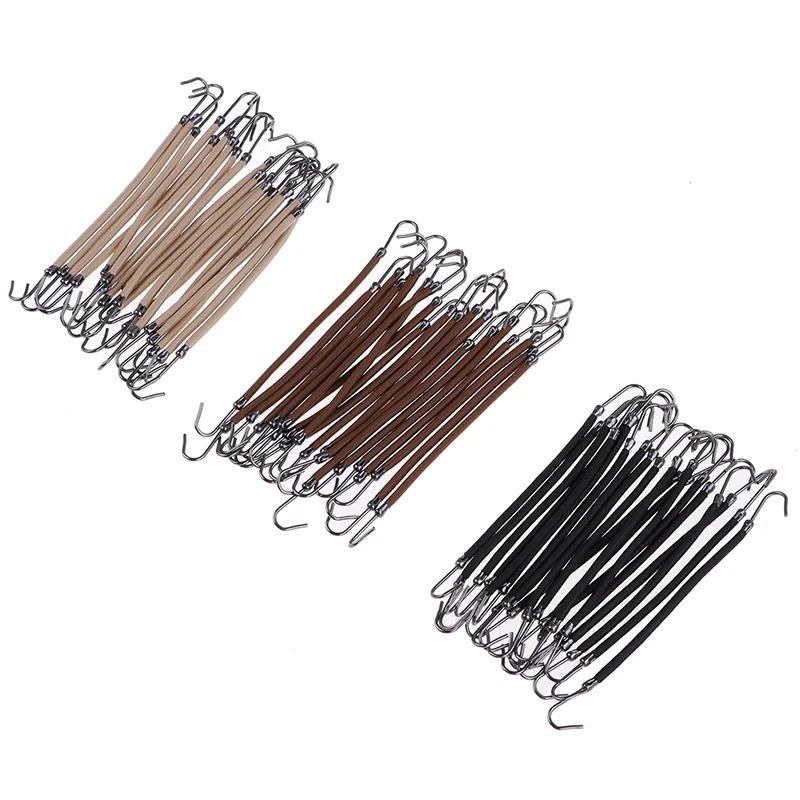 

20Pcs/lot Hair Bands With Elastic Clips Ponytail Hooks Headband Rubber Bands Hair Braid Thick/Curly Hair Styling Tools