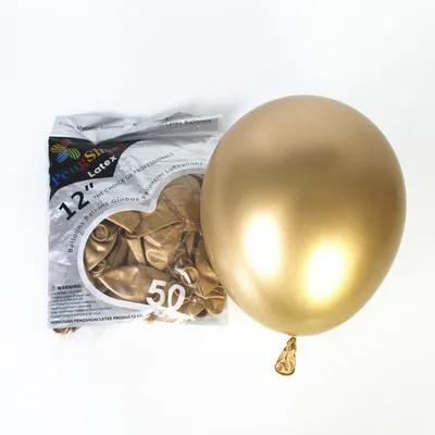 100 шт. 50 шт. 10 дюймов хром металлик металлический латекс золотые Серебристые шары для свадьбы или «нулевого дня рождения» декор для вечеринки в честь Дня Рождения Детские игрушки - Цвет: gold