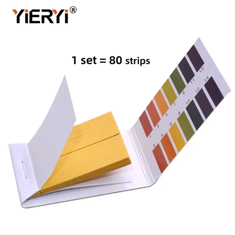 

yieryi 20 set pH test strips 80 Strips Full PH Meter PH Controller 1-14st Indicator Litmus Paper Water Soilsting Kit