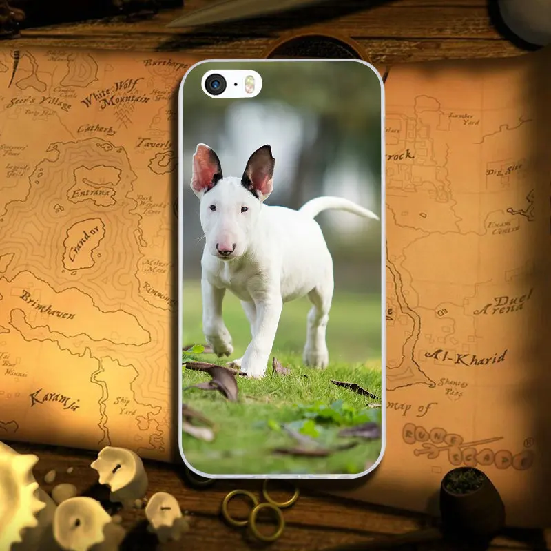 Мягкие силиконовые чехлы из ТПУ для телефонов iPhone 6, 6 S, 8 Plus, 6S Plus, 7 Plus, 4, 4S, 5, 5S, SE, 5C, X, XR, XS Max, счастливые щенки бультерьера