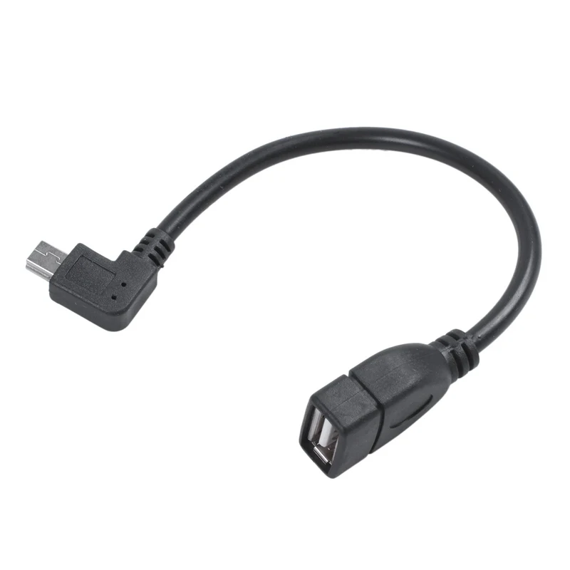 USB 2 0 Женский мужской 90 градусов мини адаптер 12 см кабель для передачи