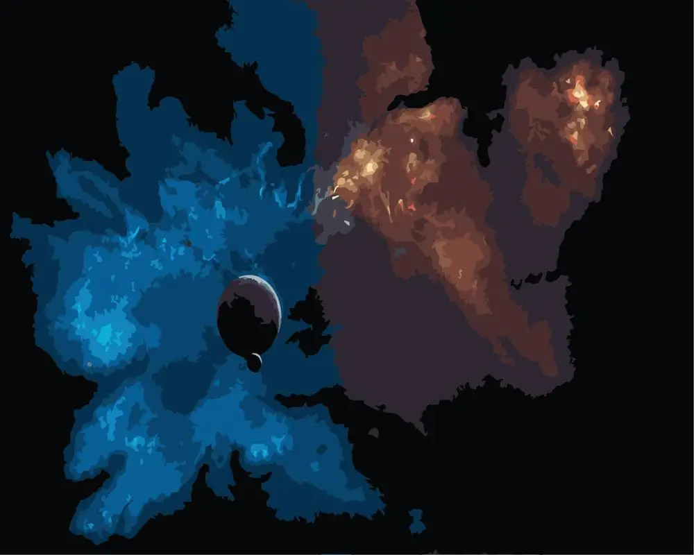 Прямая поставка 60x75 см живопись по номерам сделай сам Космический мир пейзаж