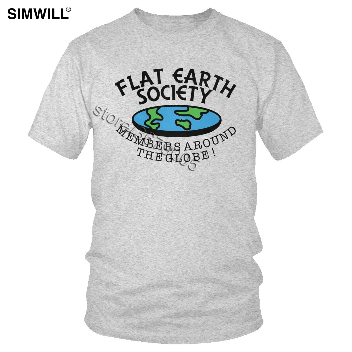 Хлопковая футболка с надписью I верю плоская Земля | Мужская одежда