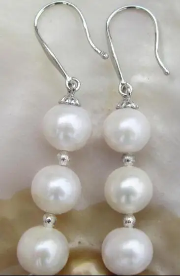 Оптовая цена Натуральные круглые висячие серьги с белым австралийским