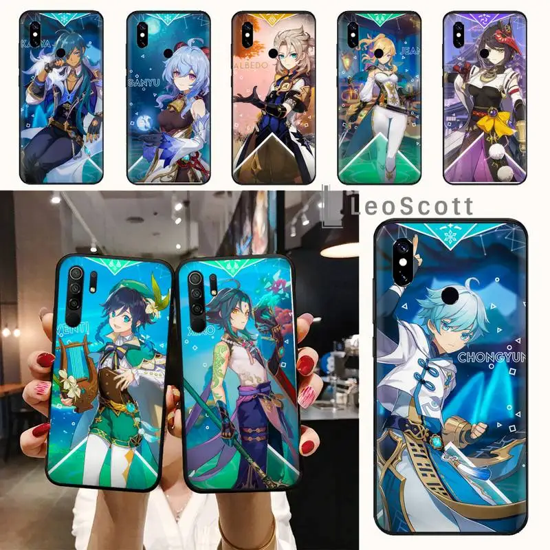 

Genshin Impact game Phone Case For Xiaomi Redmi note 7 8 9 t s 10 A pro lite funda shell coque cover