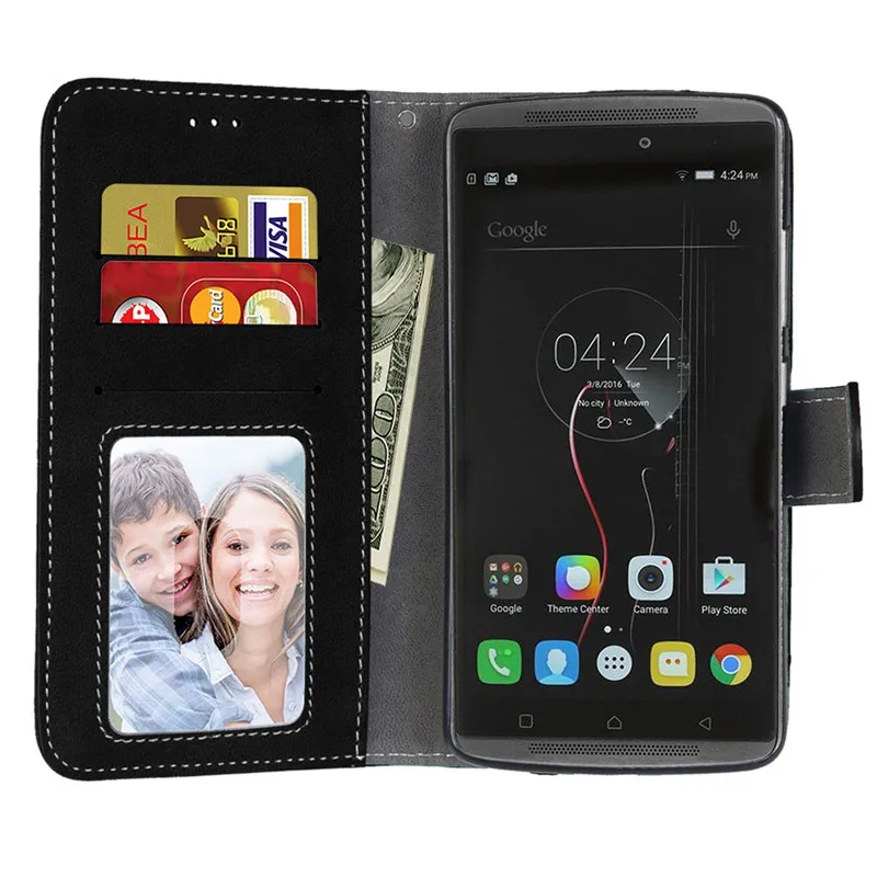 Для lenovo A7010 чехол 5 дюймов Бумажник Обложка на заднюю панель из искусственной кожи