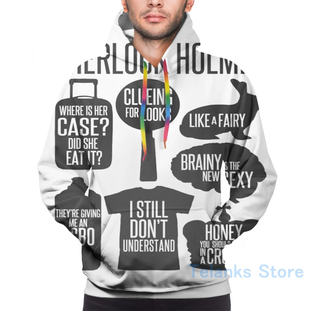 Мужские толстовки свитшоты для женщин забавные Sherlock отличного качества с
