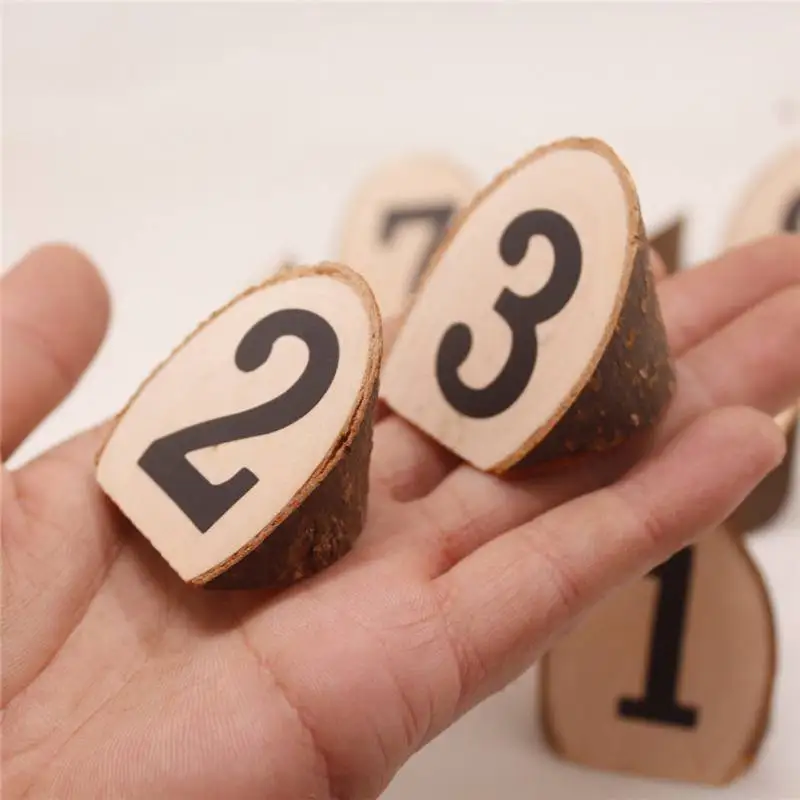Rustic Wedding Wooden Table Numbers 1-10 Set for Receptions Banquet Catering Cafe Restaurant | Дом и сад