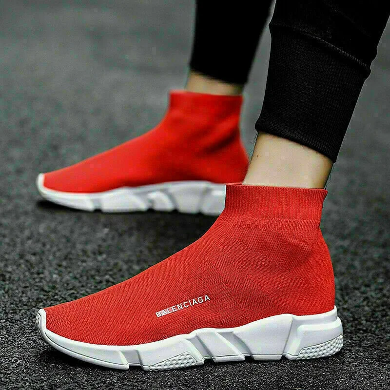 

Men Womens Sport High Top Jogging Sneakers Running Sneaker Fitness Gym Shoes New