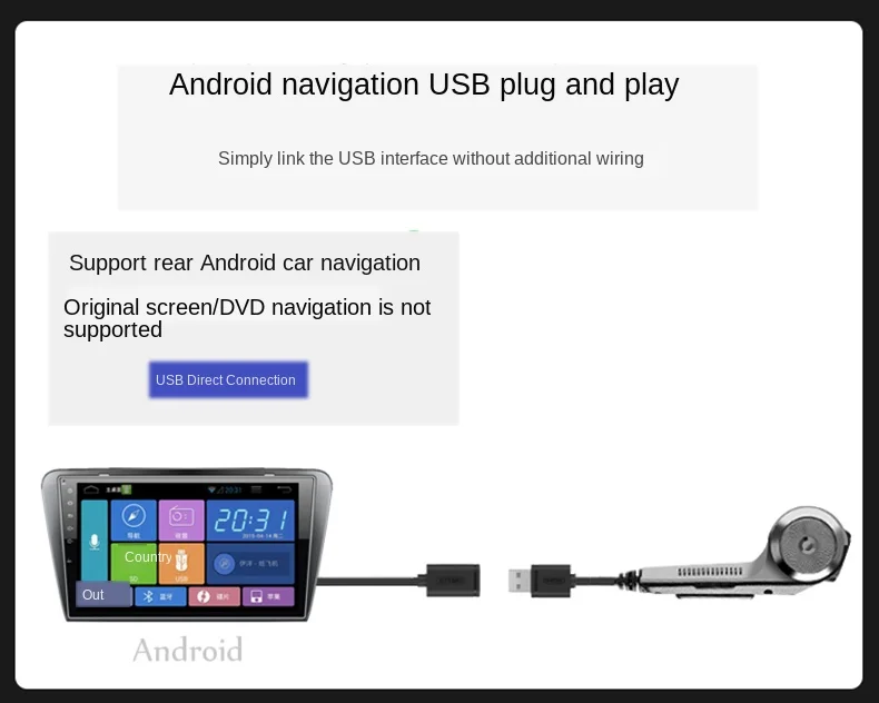 Android система навигации скрытый тахограф USB Передняя и задняя двойная запись электронная собака DVR завод