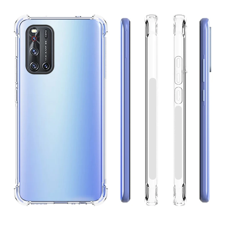 VIVO V19 Противоскользящий силиконовый мягкий чехол-накладка для ViVO X50 Pro Plus Y50 Y30