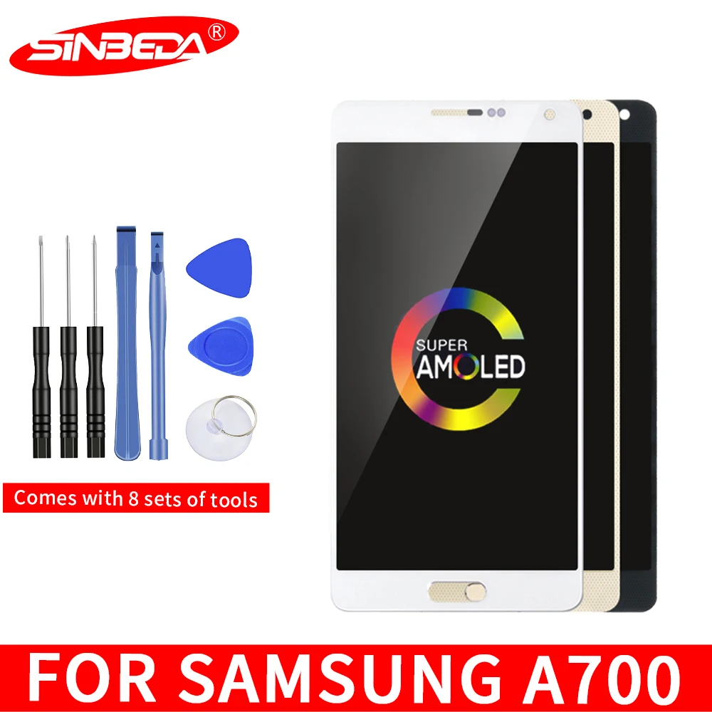 ЖК дисплей 5 дюйма для SAMSUNG Galaxy A7 2015 сенсорный экран дигитайзер замена A700 A700H A700F A700S