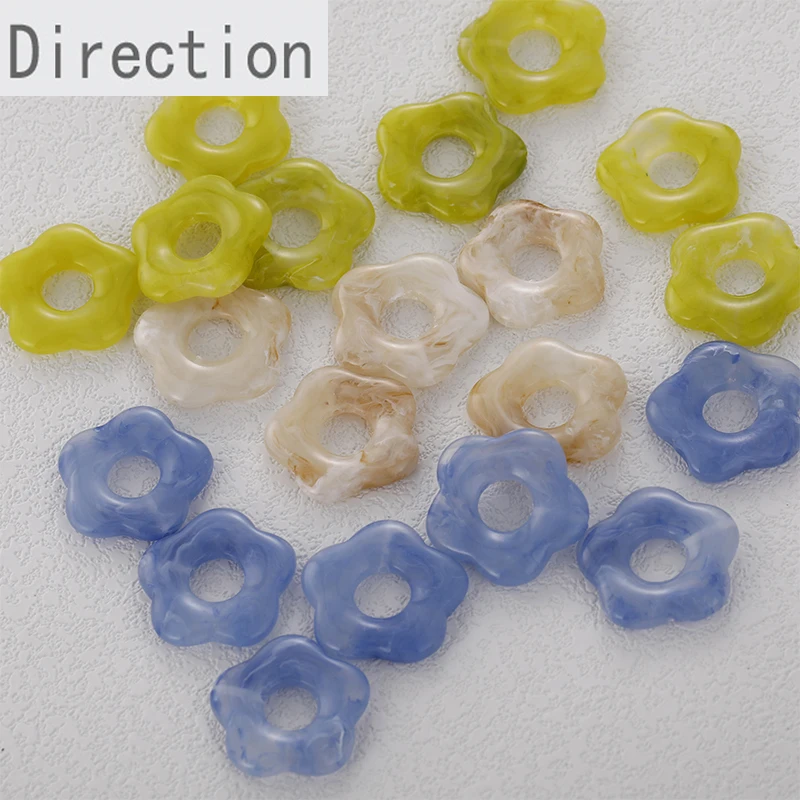 

Hyuna style transparent candy color resin flower diy earring ear jewelry pendant accessory material