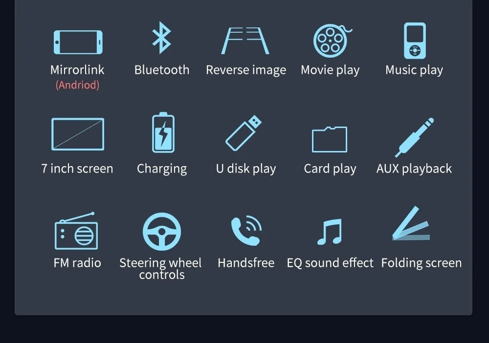 Автомагнитола Mp5 плеер MP3 Авторадио Bluetooth 7 дюймов HD 1 Din сенсорное аудио стерео