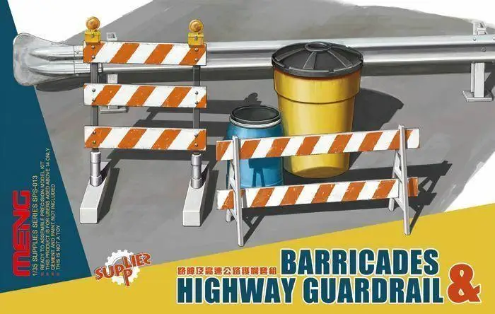 

Meng Model 1/35 SPS-013 BARRICADES HIGHWAT GUARDRAIL plastic model kit
