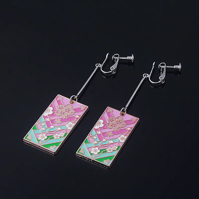 

Acrylic Drop Earrings Demon Slayer Kimetsu No Yaiba Blade of Ghost Earings for Women Men Cosplay Jewelry Accessories Gift