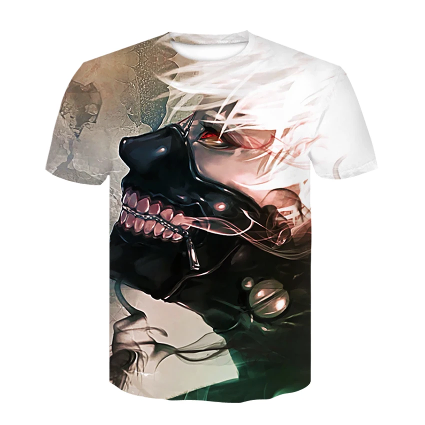

Summer style Anime Tokyo Ghoul T Shirt Men Women Cool Tops 3D T-Shirt Fashion Casual Tees Cool Tops