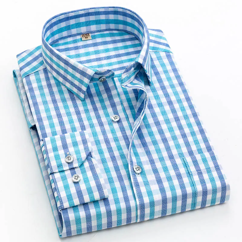 K88 green plaid Новинка, брендовая мужская рубашка, мужские рубашки в полоску, мужская повседневная рубашка с длинным рукавом, деловая официальная рубашка в клетку, camisa social - Цвет: K88 green plaid