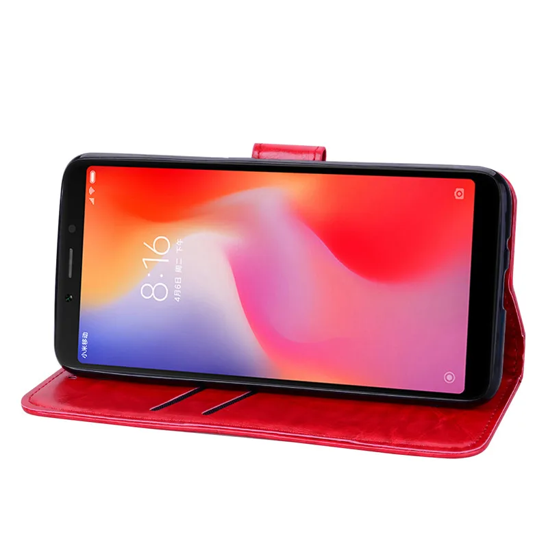 Кожаный чехол для xiaomi redmi 6, задняя крышка, кошелек, флип-чехол для xiaomi redmi 6 redmi 6, чехол для xiaomi redmi 6, Funda Coque