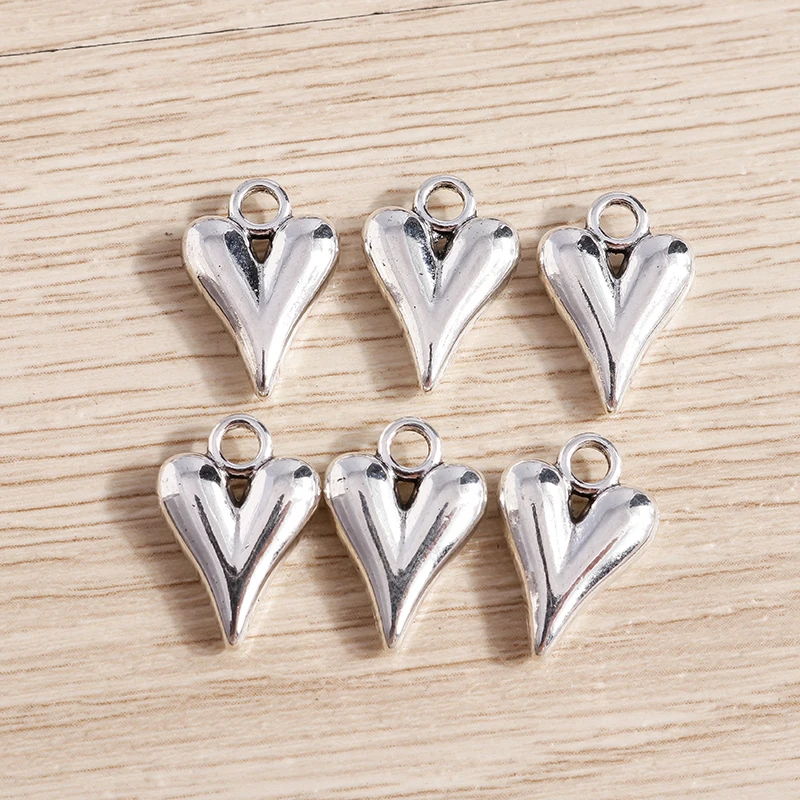 

15pcs 11*16mm Alloy Love Heart Charms Pendants for Making Women Cute Drop Earrings Necklaces DIY Handmade Craft Jewelry Findings