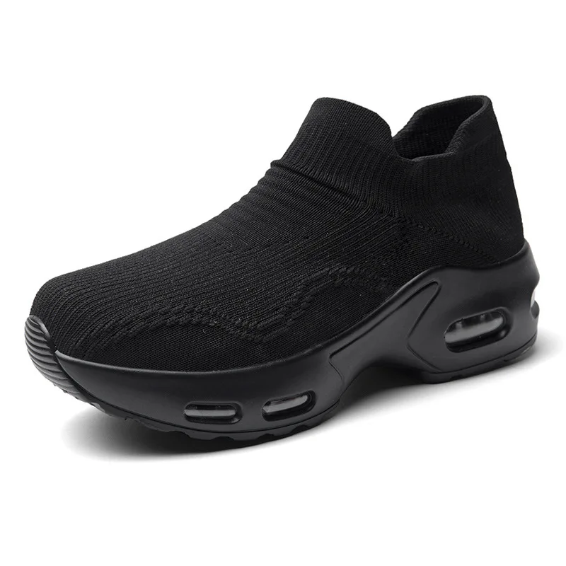 

Women Shoes Chunky Sneakers Platform Breathable Socks Wedges Shoes Ladies Height Increasing Sport Walking Femme