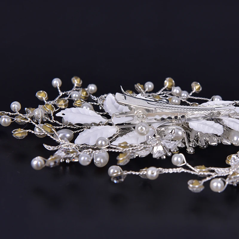 

Fashion Crystal Pearl Hair Clip Metal Hairclip Elegant Barrette Bobby Hair Pins Wedding Girl Hair Clip Hair Barrette for Women