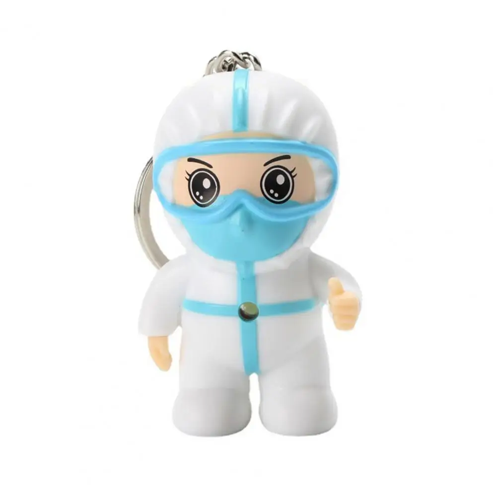 

Key Chain Cartoon Nurse Shape LED Sound Luminous Mini Keychains Bag Pendant Jewelry Kids Luminous Toy for Gifts