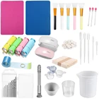 Инструмент для изготовления ювелирных изделий из эпоксидной смолы, силиконовый коврик, пластиковый стакан, ручная сушка, УФ светлая деревянная палочка, Одноразовая чашка-Пипетка для пальцев