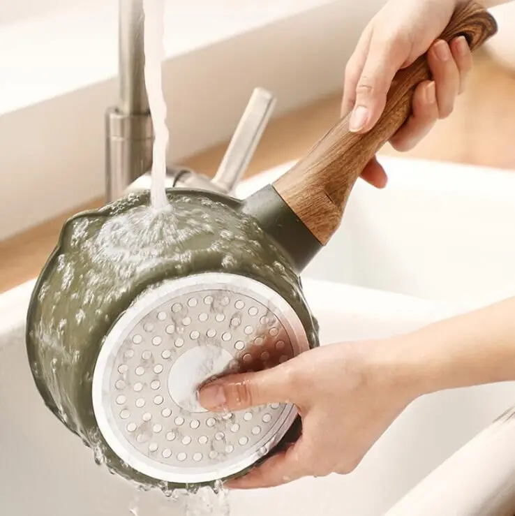 Кухонная креативная мини кастрюля небольшая молочная с пшеничным камнем