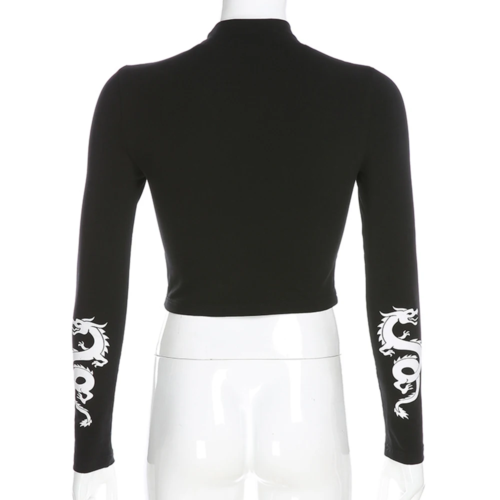 Новое поступление женские футболки с принтом дракона светоотражающие Модные