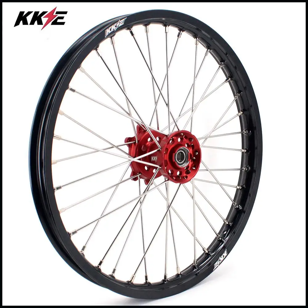 KKE 21/18 эндуро колеса диски Набор для HONDA CRF250X 2004 2020 CRF450X 2005 2018 красный CNC