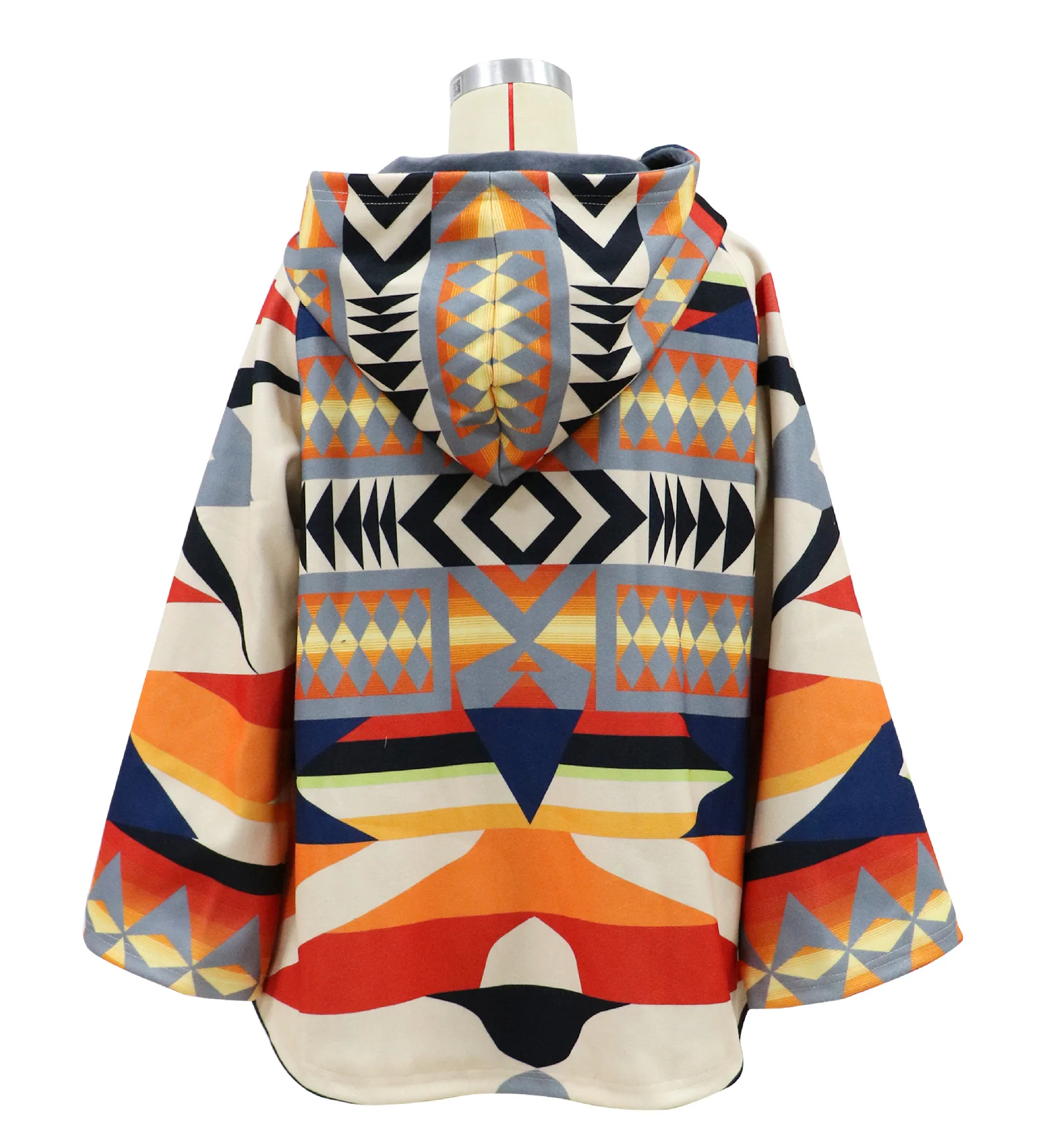 

New women coat Short woman's coat winter long sleeve sleeping cap printed coat