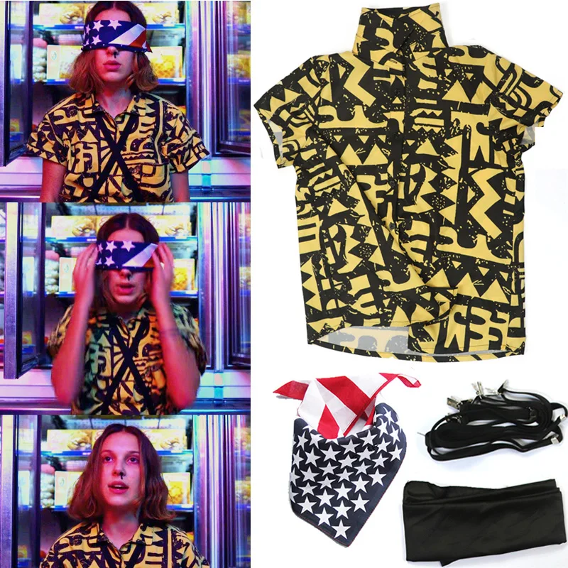 Футболка странные вещи 4 Eleven топ EL Костюм для костюмированной вечеринки Летние