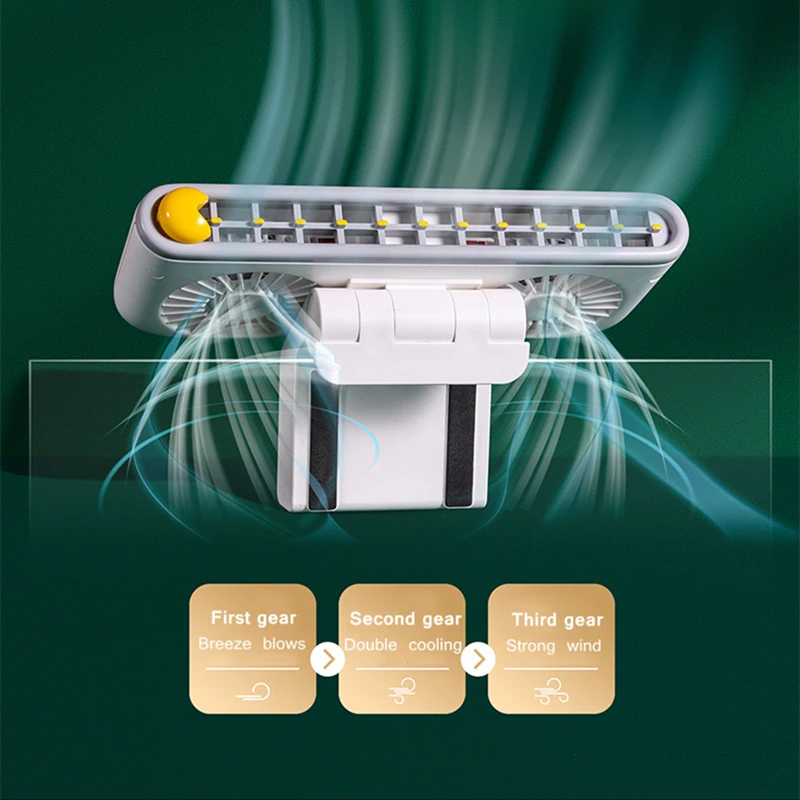 air cooling bladeless clip fans usb wireless table ventilator phone holder 3 speed 120° wind adjustable portable for home office free global ship