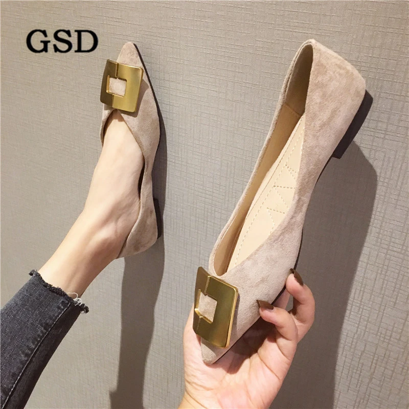 Туфли женские ручной работы из флока элегантные брендовые удобные туфли на