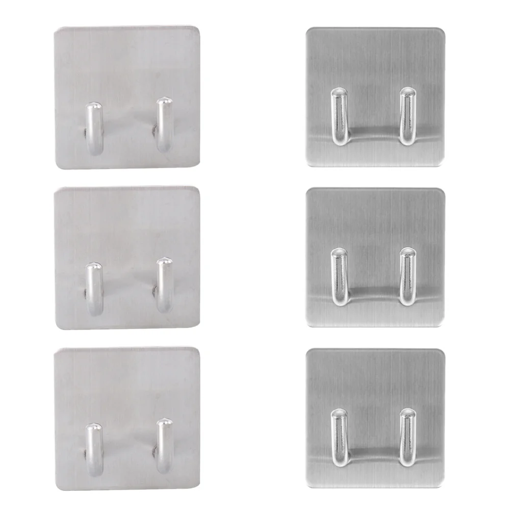 

6pcs Multi-purpose Storage Hooks Household Bathroom Hooks Trace Wall Hooks