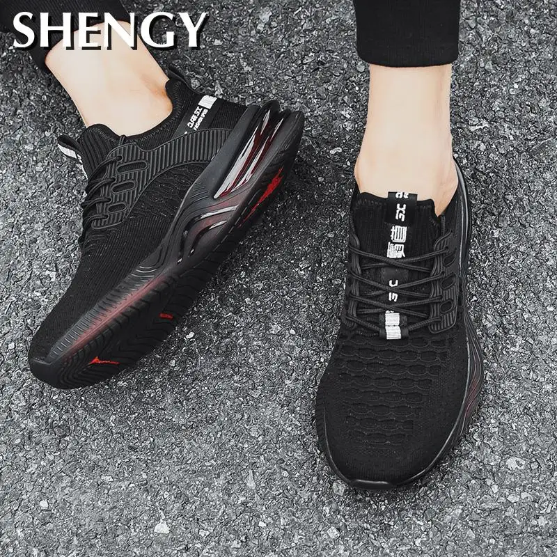 

Men Shoes Breathable Running Shoes Casual Athletic High Quality Comfortable Lacing Sneakers Men's Shoes Lightweight Mesh Tenis