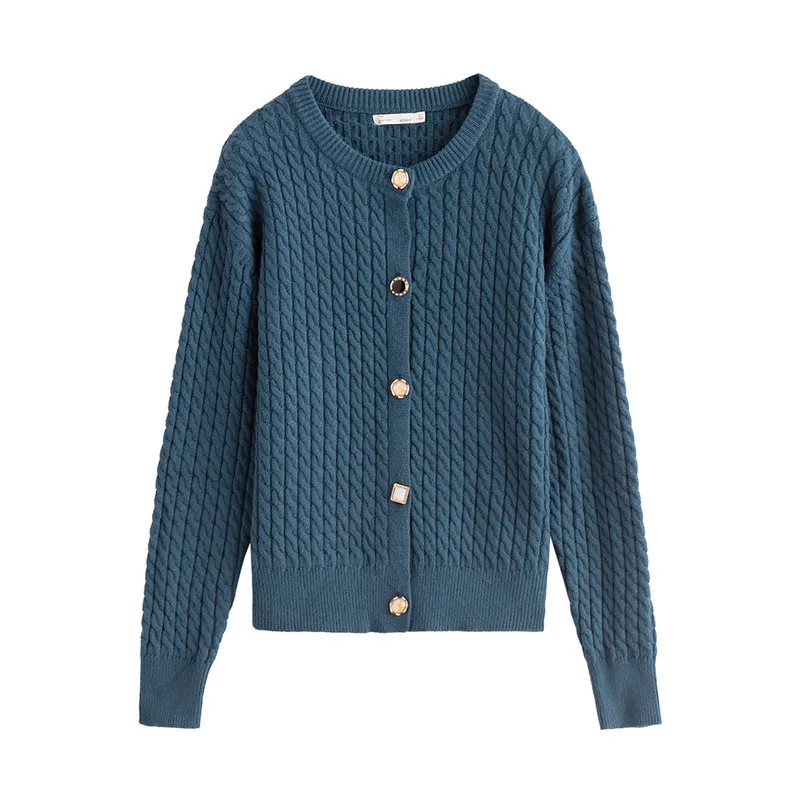 Пальто женское трикотажное в рубчик Осень-зима |