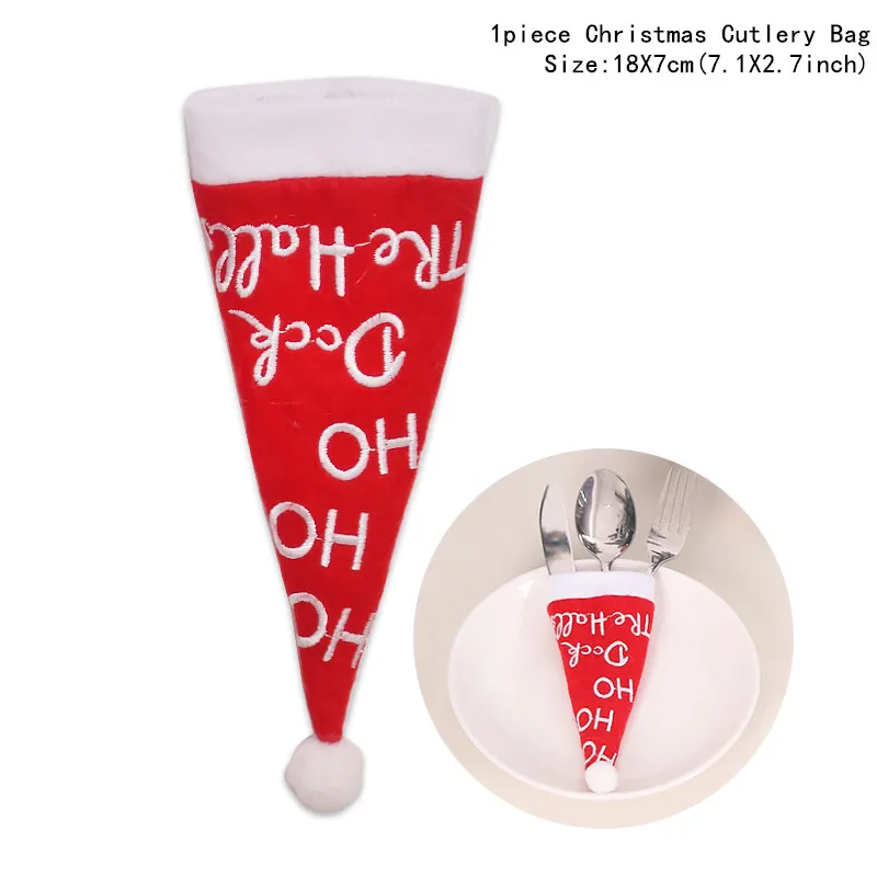 Рождественский подарок на Новый год 2022 столовая посуда держатель для вилки ножа