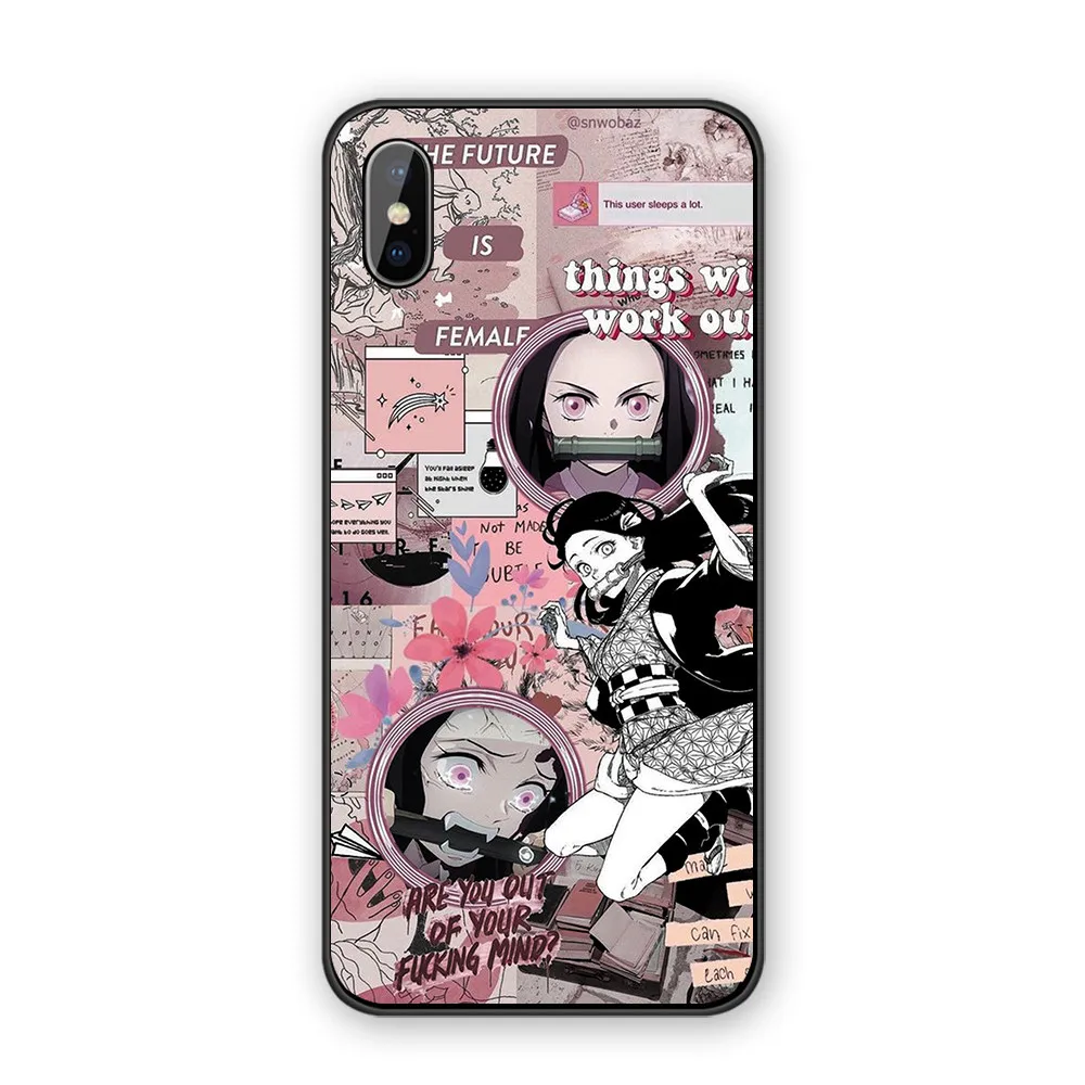 Kamado Nezuko Kimetsu no Yaiba Demon Slayer Силиконовый ТПУ чехол для телефона для iphone XR X XS MAX 5 5S 6 6S 7 8 Plus - Цвет: 11985