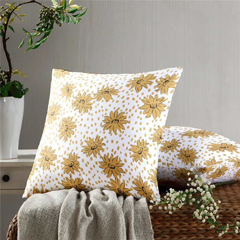 

Floral Pillow Case Decoration Sofa Cushion Pillow Case Bed Pillow Case Home Decoration Car Pillow Case
